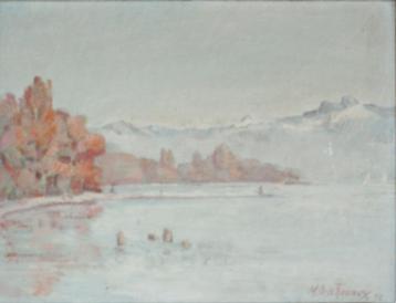 Marcel Deschenaux (1910-1990): Landschap 1936 (43 x 38 cm) beschikbaar voor biedingen
