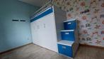 Hoogslaper met grote kasten., Huis en Inrichting, Slaapkamer | Stapelbedden en Hoogslapers, Ophalen, Gebruikt, Hoogslaper, Eenpersoons