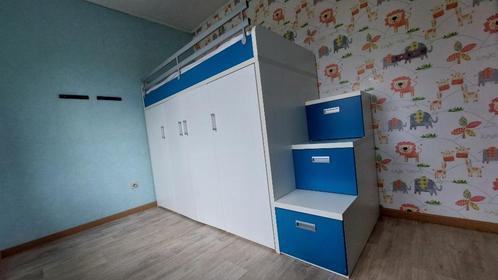 Hoogslaper met grote kasten., Huis en Inrichting, Slaapkamer | Stapelbedden en Hoogslapers, Gebruikt, Hoogslaper, Overige maten