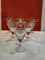 Set de 6 anciens verres à Martini sur pied, Utilisé, Enlèvement ou Envoi