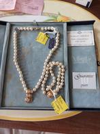 Halsketting en armband van parelmoer, Handtassen en Accessoires, Kettingen, Overige kleuren, Met strass, Ophalen of Verzenden