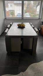 Massief Hout Eettafel, Huis en Inrichting, Tafels | Eettafels, Ophalen, Eikenhout, Zo goed als nieuw, Vijf personen of meer