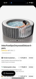 Intex  purespa greywood, Tuin en Terras, Bubbelbaden en Hottubs, Ophalen of Verzenden, Zo goed als nieuw