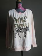 Roze dames sweater - K-Design - XXL - zebra, K-design, Ophalen of Verzenden, Roze, Zo goed als nieuw