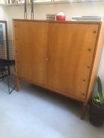 Vintage midcentury eiken opbergkast kabinet sideboard, Ophalen of Verzenden, Eikenhout, Met deur(en)