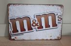 M&M's metalen vintage look wandplaat - 20x30cm, Nieuw, Reclamebord, Ophalen of Verzenden