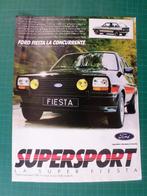 Ford Fiesta - publicité papier - 1980, Overige typen, Gebruikt, Ophalen of Verzenden