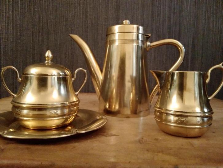 Koperen/messing koffiesetje, Antiek en Kunst, Antiek | Brons en Koper, Koper, Verzenden