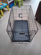 Hondenbench, zwart, twee deuren, plastic bodemplaat, Dieren en Toebehoren, Ophalen