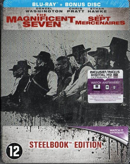 les sept mercenaires "steelbook" (b-r + b-r bonus) neuf, CD & DVD, Blu-ray, Neuf, dans son emballage, Autres genres, Enlèvement ou Envoi