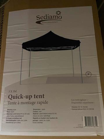 Quick up partytent - 3mx3m. Nieuw beschikbaar voor biedingen