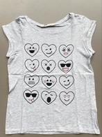 T-shirt gris clair à cœurs H&M 134-140, Enfants & Bébés, Vêtements enfant | Taille 140, Comme neuf, Fille, Chemise ou À manches longues