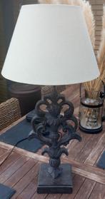 Mooie houten tafellamp met kap, 80cm, Comme neuf, Enlèvement
