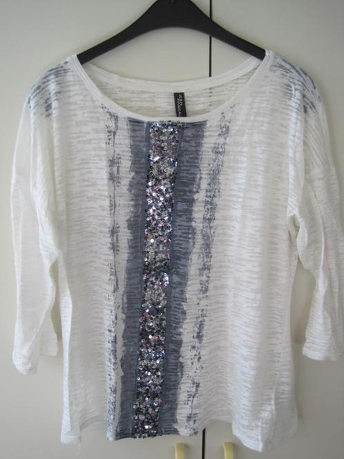 004 - L - longsleeve van Jean Pascale, Kleding | Dames, T-shirts, Gedragen, Maat 42/44 (L), Blauw, Lange mouw, Ophalen of Verzenden