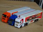 Lot de 3 camions avec remorque, Enlèvement ou Envoi, Comme neuf, Bus ou Camion