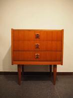 Vintage Deense ladekast teak, 1960s, Huis en Inrichting, Kasten | Ladekasten, Ophalen, Teakhout, Mid-Century, 50 tot 100 cm