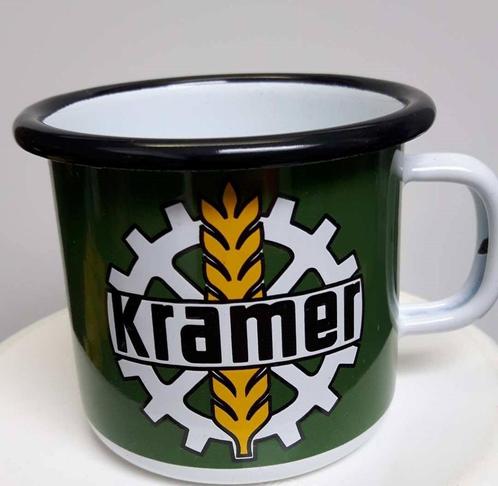 Kramer tractor nostalgische emaillen drink beker Ferguson, Verzamelen, Merken en Reclamevoorwerpen, Nieuw, Gebruiksvoorwerp, Ophalen of Verzenden