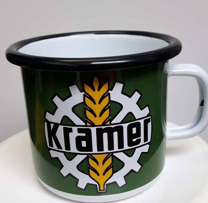 Gobelet à boisson en émail Kramer Tractor Ferguson, Collections, Marques & Objets publicitaires, Neuf, Ustensile, Enlèvement ou Envoi