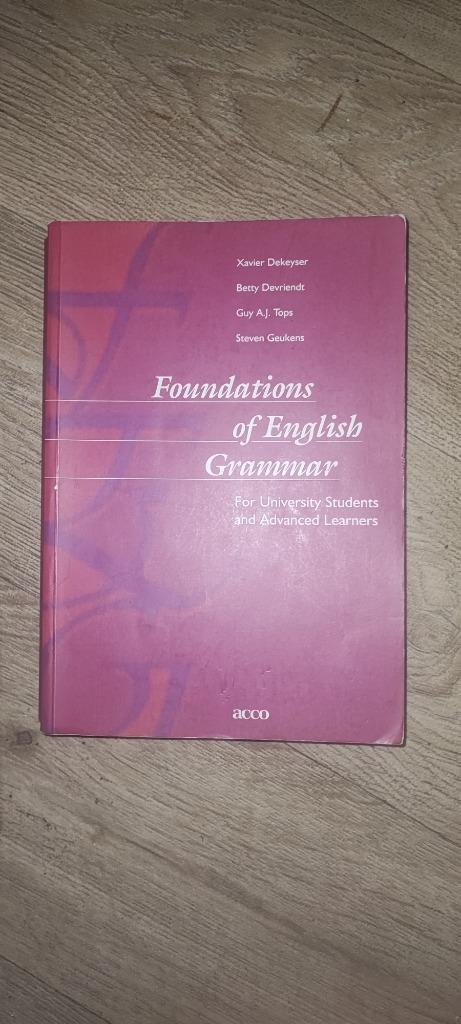 Les fondements de la grammaire anglaise Acco, Livres, Livres d'étude & Cours, Comme neuf, Enlèvement ou Envoi