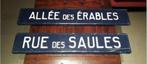 2 plaques de rue en tôle émaillée, Ophalen