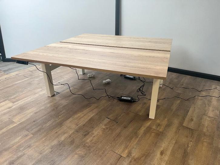 Elektrisch duo zit-sta bureau (wit), Computers en Software, Laptoptafels, Ophalen of Verzenden