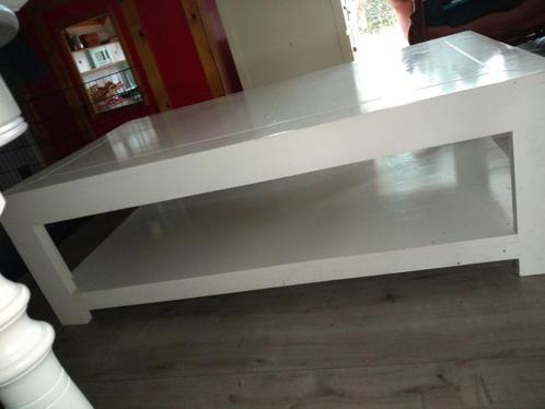 table basse en chêne blanc brillant, Maison & Meubles, Tables | Tables d'appoint, Utilisé, Enlèvement