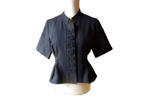 (16) -veste femme t.38 noire - vue sur mer -, Kleding | Dames, Jassen | Zomer, Zo goed als nieuw, Maat 38/40 (M), Zwart, Ophalen of Verzenden