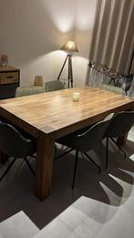 Eiken tafel met beschermlaag, Ophalen, Zo goed als nieuw