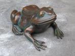 statue d une grosse grenouille en bronze patinée brun vert ., Jardin & Terrasse, Animal, Autres matériaux, Enlèvement ou Envoi