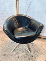 Zwart lederen vintage cone-chair, Enlèvement, Cuir