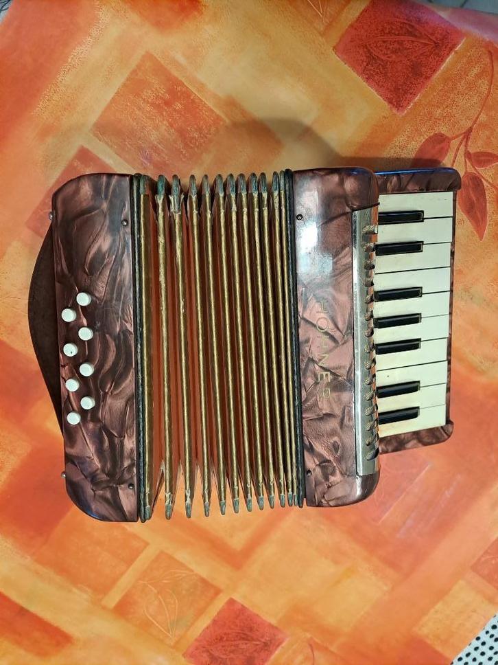 Antieke Hohner Mignon accordeon, Muziek en Instrumenten, Accordeons, Gebruikt, Toetsaccordeon, Overige formaten, Hohner, Ophalen of Verzenden
