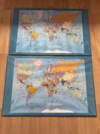Wereldkaart 2x voor 8 euro., Boeken, Atlassen en Landkaarten, Ophalen, Zo goed als nieuw