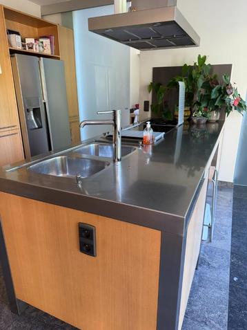 keuken, Acier ou Inox, Brun, Enlèvement, Avec îlot