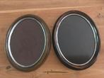 Set van 2 lijsten kaders bruin ovaal  met glas, Ophalen of Verzenden