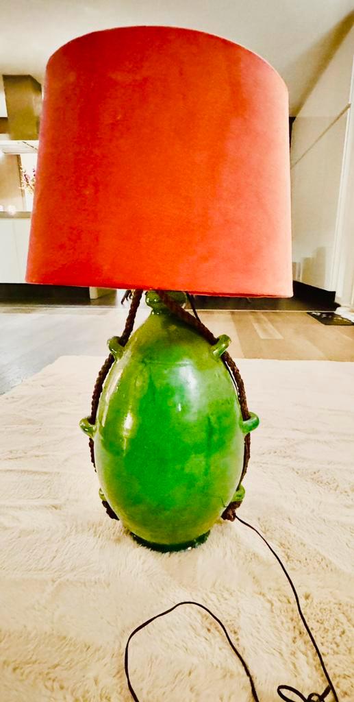 XL keramische tafellamp — Eyecatcher, Huis en Inrichting, Lampen | Tafellampen, Gebruikt, 50 tot 75 cm, Overige materialen, Ophalen of Verzenden