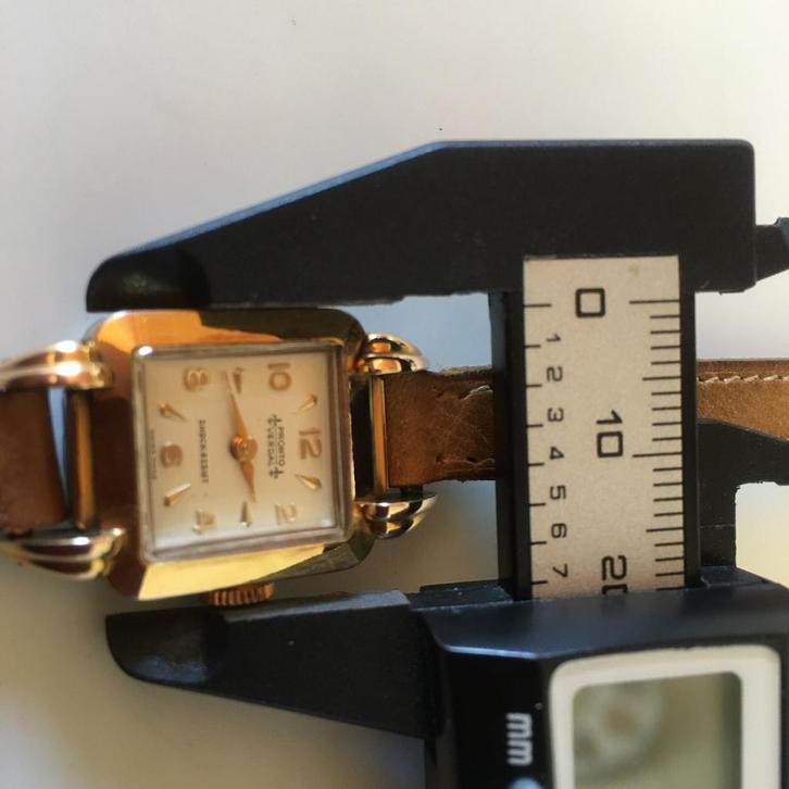 Mooie Belgische vergulde dameshorloge Pronto Verdal, Handtassen en Accessoires, Horloges | Dames, Gebruikt, Polshorloge, Overige merken