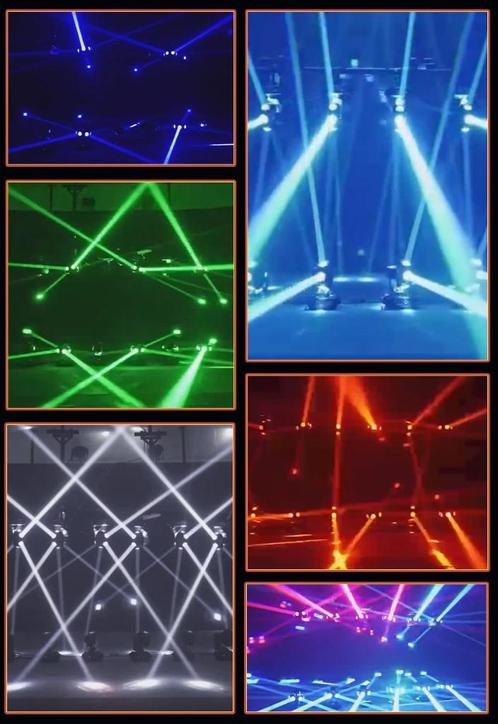 Nieuwe First Class 6 x 80W Led Ufo Moving Head, Muziek en Instrumenten, Licht en Laser, Nieuw, Licht, Geluidgestuurd, Kleur, Stroboscoopeffect