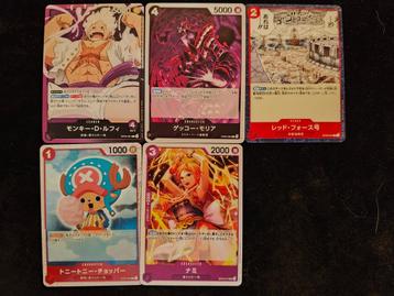 One Piece TCG Japans - 5 kaarten uit sets OP09 en ST01 beschikbaar voor biedingen