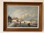 Skaters on a frozen river by Charles Leickert, Ophalen
