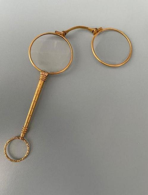 lorgnette 18k goud., Antiek en Kunst, Antiek | Zilver en Goud, Goud, Verzenden