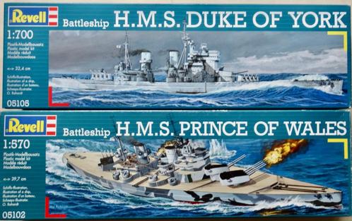 REVELL LOT 1/570 H.M.S. PRINCE OF WALES+1/700 DUKE OF YORK, Hobby & Loisirs créatifs, Modélisme | Bateaux & Navires, Neuf, 1:200 ou moins