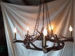 Grote vintage luster in echt hertengewei ., Ophalen