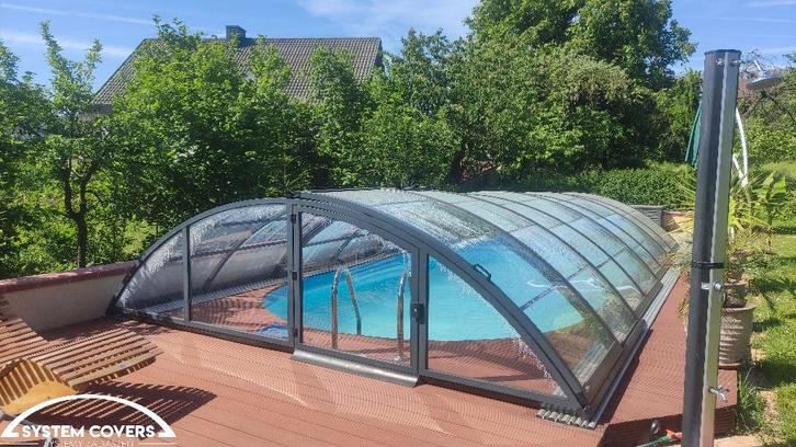 Zwembadoverdekking / pool cover 3.6x8.5x1.2 m , kleur DB703, Jardin & Terrasse, Accessoires de piscine, Neuf, Autres types, Enlèvement ou Envoi