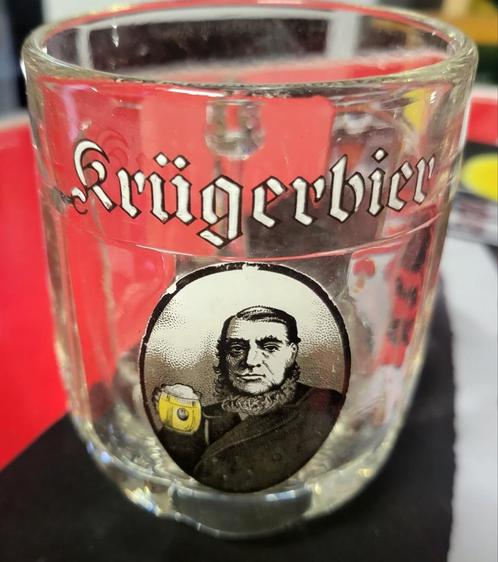 Krüger mok emailletters, Verzamelen, Glas en Drinkglazen, Zo goed als nieuw, Ophalen of Verzenden