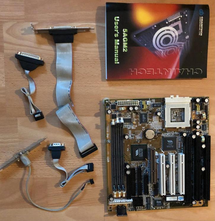 Moederbord3 Chaintech 5AGM2 (socket7) (Baby AT), Computers en Software, Moederborden, Gebruikt, Overige typen, Overige soorten