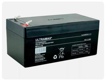 12V 3.3Ah accu batterij ULTRA MAX NP3.3-12 VRSLA 12v 3.3Ah