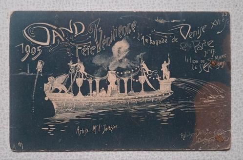 Magnifique carte postale Fête Vénitienne 1905, Verzamelen, Postkaarten | België, Gelopen, Oost-Vlaanderen, Voor 1920, Verzenden