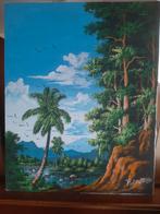 Tropisch schilderij Pedro Vásquez Puerto Plata 48x60 cm, Antiek en Kunst, Kunst | Schilderijen | Klassiek, Ophalen