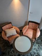 Vintage Giorgetti Set: 2 Fauteuils & Salontafel - Italiaans, Antiek en Kunst, Ophalen