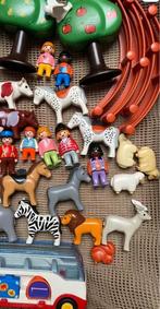 Playmobil 123  popjes, dieren, bomen,… + box Kid K’Nex, Verzamelen, Automaten | Overige, Ophalen, Zo goed als nieuw